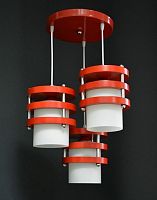 Люстра потолочная трехрожковая Мелодия Света Е27 Красная картинка 